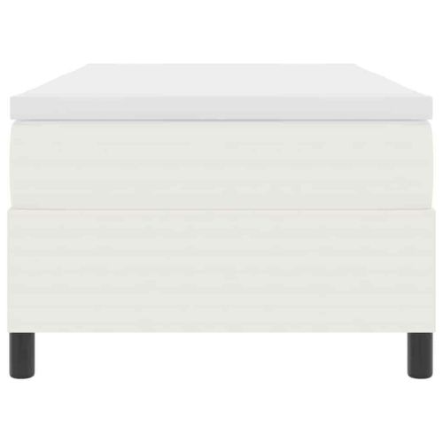 Легло с пружинирана основа Слонова кост и бяло 100 x 200 cm