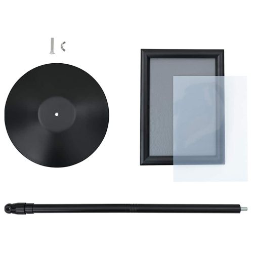 Поставка за плакат Сребрист a4 PVC и стомана