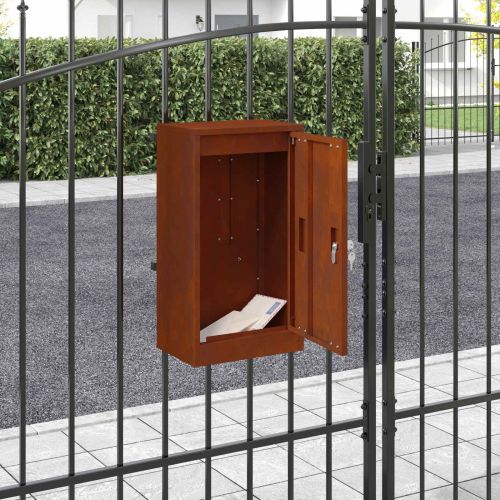 Пощенска кутия Ръждясало 30 x 20 x 55 см Патинираща стомана