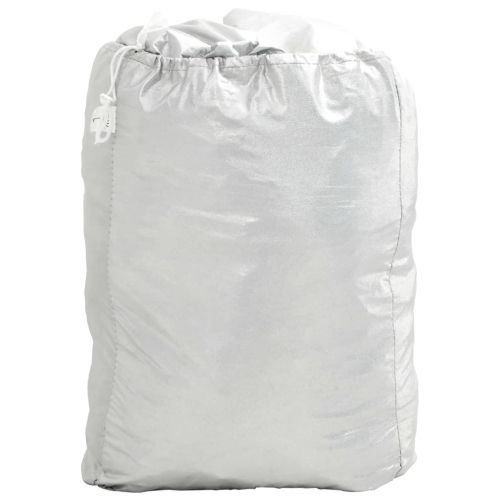 Половин покривало за кола, с кукички, сребристо, L, PEVA