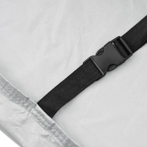 Половин покривало за кола, с кукички, сребристо, L, PEVA