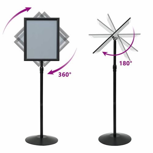 Поставка за плакат Сребрист a3 PVC и стомана