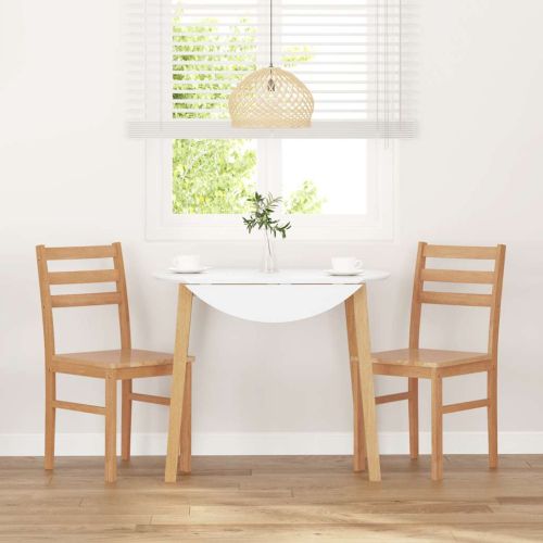 трапезни столове 2 бр. масивна дървесина гума