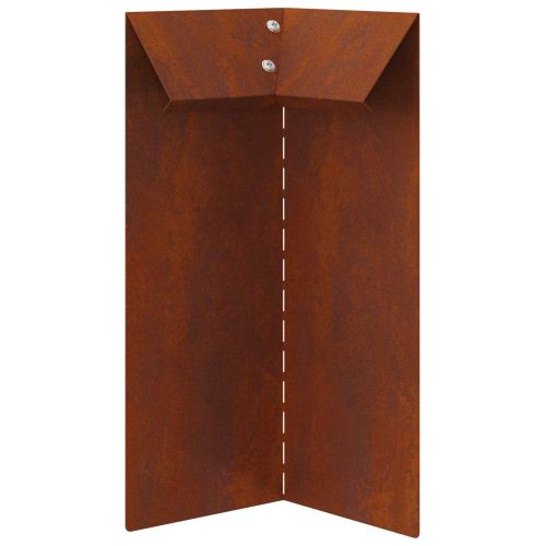 Оградка за охлюви Ръждясало 10 x 10 x 25 см Патинираща стомана