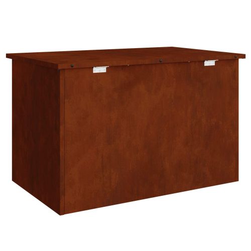 Кутия за съхранение на открито Ръждясало 80 x 50,5 x 50 см