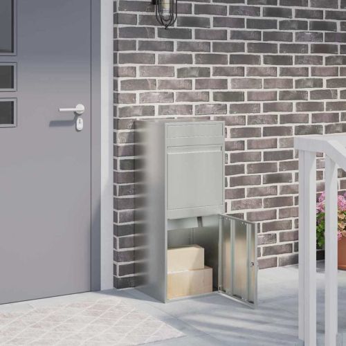 Пощенска кутия за пратки със съхранение Черно 41 x 38 x 103 см