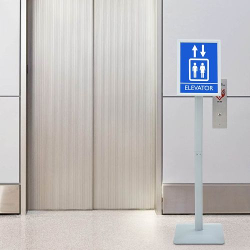 Поставка за плакат Сребрист 32 x 27 x 119 см Чугун