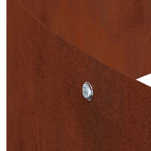 Градинска саксия Кафяво 120 x 120 x 20 см Патинираща стомана