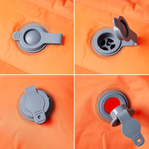 Самонадуваем дюшек за къмпинг с възглавници за 2 души оранжев