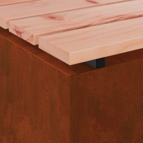 Градинска пейка Ръждясало 80 x 40 x 43 см Патинираща стомана