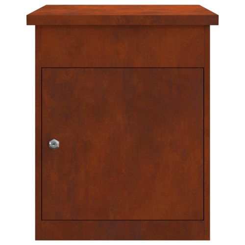 Пощенска кутия за пратки с врата Ръждясало 47.5 x 38 x 59 см