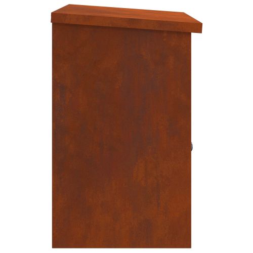 Пощенска кутия за пратки с врата Ръждясало 47.5 x 38 x 59 см