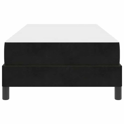 Легло с пружинирана основа с матрак Черно 90 x 210 cm текстил