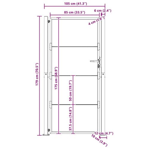 Градинска порта 100x175 см, кортенова стомана