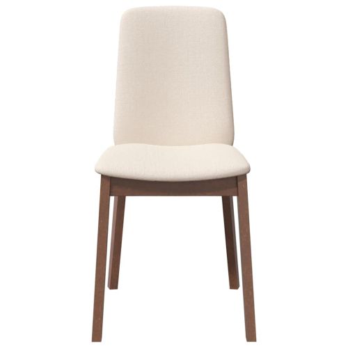 Трапезни столове с възглавници 2бр Кафяв масивна дървесина гума