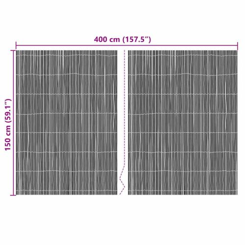 Бамбукова ограда Естествен 400 x 150 cm бамбук