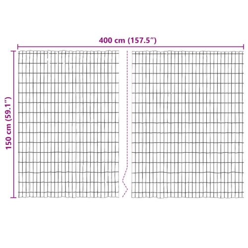 Ограда от кора Кафяво 400 x 150 cm Бор