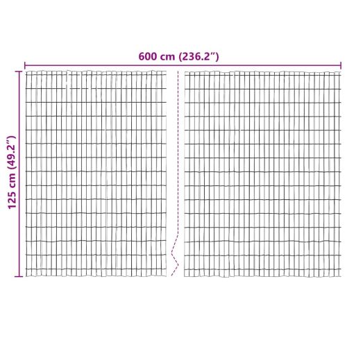 Ограда от кора Кафяво 600 x 125 см Бор