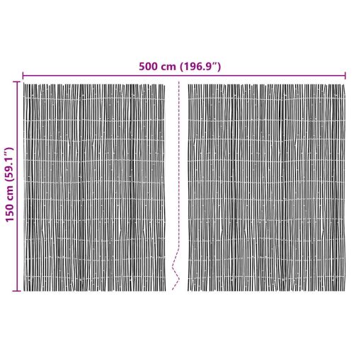 Бамбукова ограда Естествен 600 x 150 cm бамбук