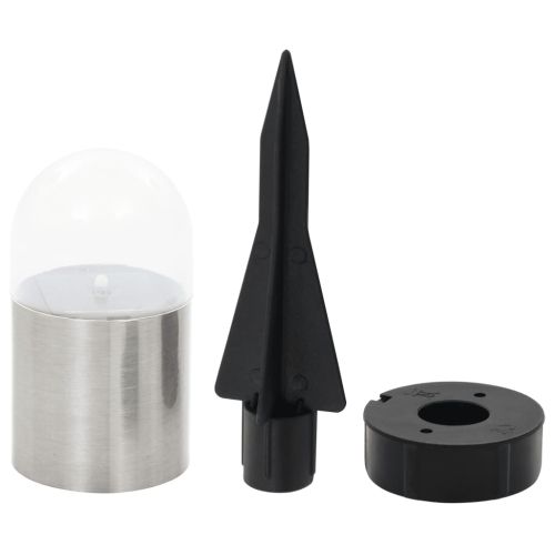 Соларни земни лампи, 12 бр, LED светлина, бели