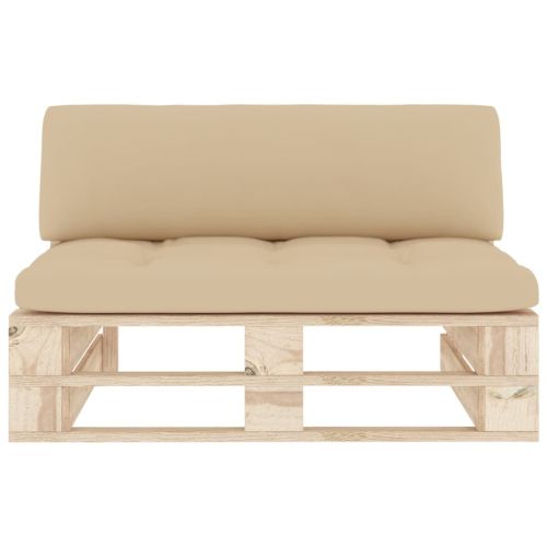 Градинска палетен среден диван импрегнирано борово дърво