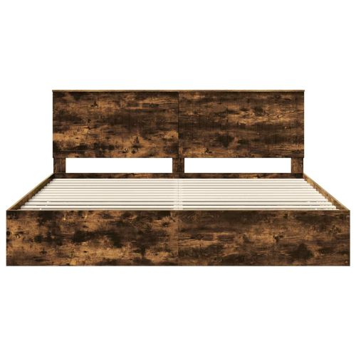 Рамка за легло Димян дъб 200 x 200 cm Инженерна дървесина