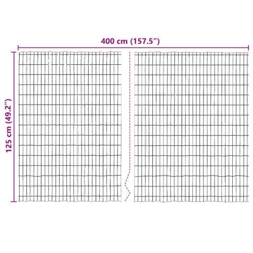 Ограда от кора Кафяво 400 x 125см Бор