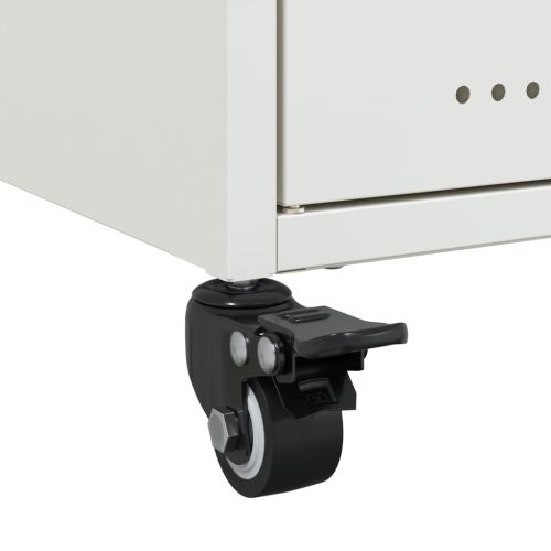 ТВ шкаф, бял, 68x39x43,5 см, стомана