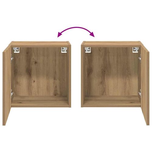 TV стенен шкаф Дъб 40,5x30x40см Инженерно дърво