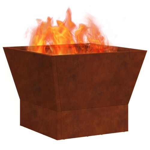 Огнище Кафяво 40 x 40 x 35 cm Патинираща стомана