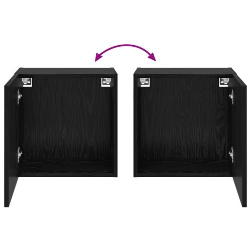 TV стенен шкаф Черния дъб 40,5x30x40см Инженерно дърво