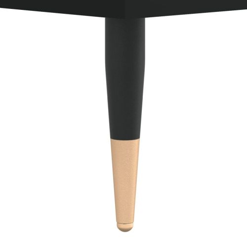 Сайдборд, черен, 34,5x34x90 см, инженерно дърво