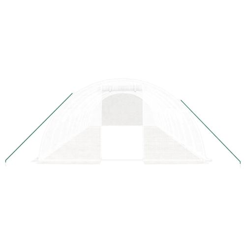 Оранжерия със стоманена рамка бяла 40 м² 10x4x2 м