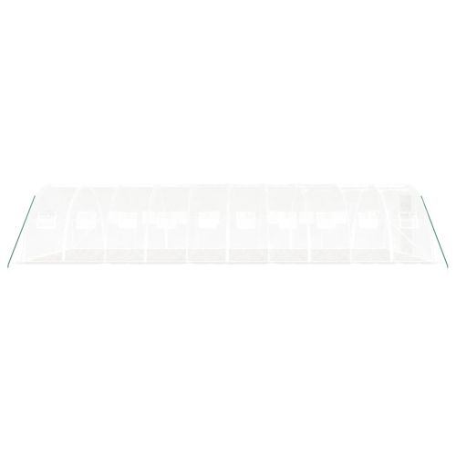 Оранжерия със стоманена рамка бяла 40 м² 10x4x2 м