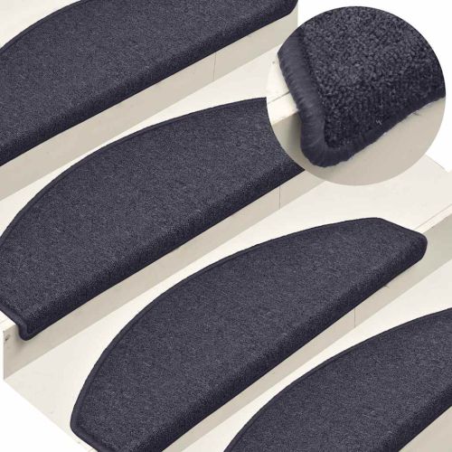 Изтривалки за стълби, 30 бр., 65x24x4 см, тъмносиви и сини, полукръгли, големи