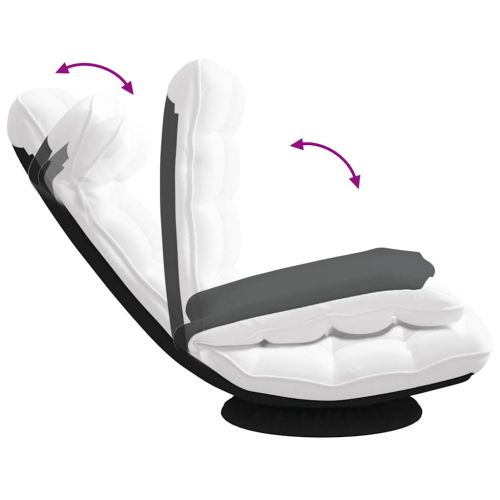 Въртящ се подов стол, бял, 70x51x79 см, плат