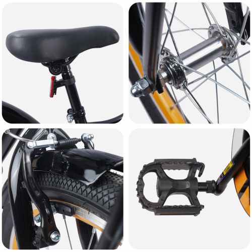 Детски Велосипед 18 инча за 5-7 години Оранжево черно