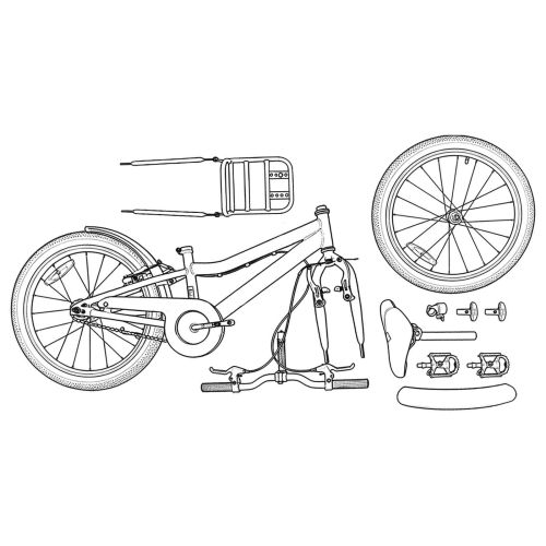 Детски Велосипед 18 инча за 5-7 години Оранжево черно