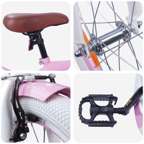 Детски Велосипед 18 инча за 5-7 години Светло розово