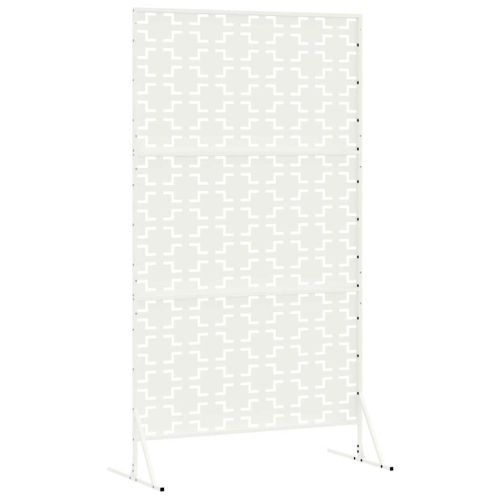 Екран за уединение Бяло 100 x 50 x 180 см Стомана