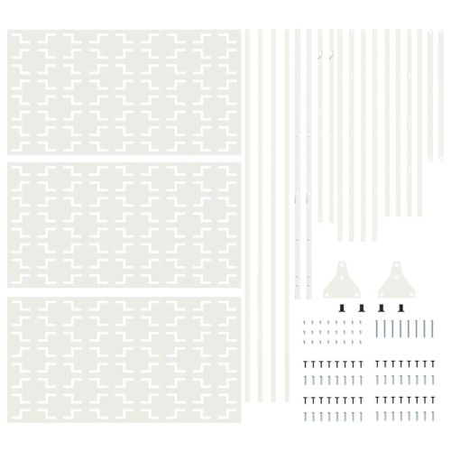 Екран за уединение Бяло 100 x 50 x 180 см Стомана