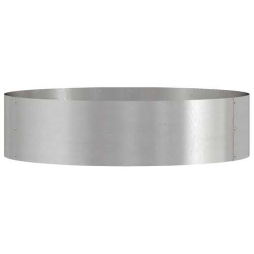 Пръстен за саксия Сребрист 80 x 80 x 20 cm Неръждаема стомана