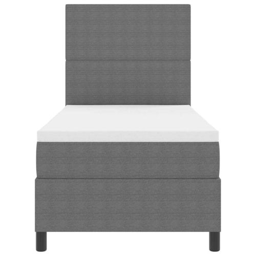 Легло с пружинирана основа Светлосив и бял 90 x 190 cm