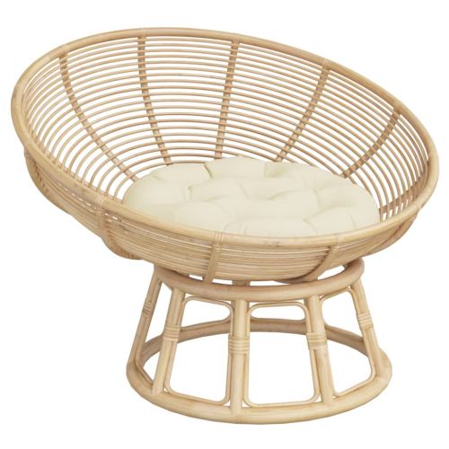 Кръгла възглавница кремава Ø 60 x11 см Оксфорд плат