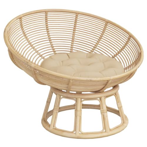 Кръгла възглавница бежова Ø 60 x11 см Оксфорд плат