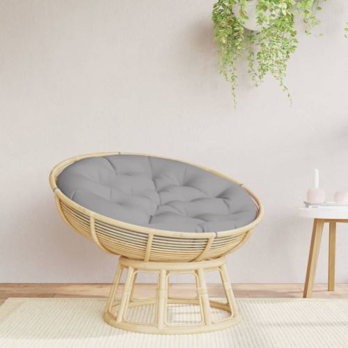 Кръгла възглавница сива Ø 100 x11 см Оксфорд плат