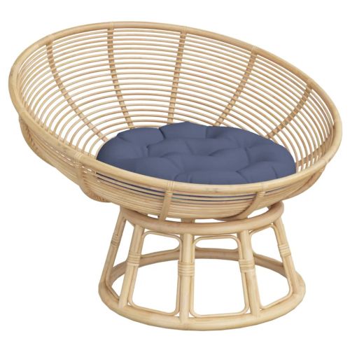 Кръгла възглавница нейви синьо Ø 60x11 см Оксфорд плат