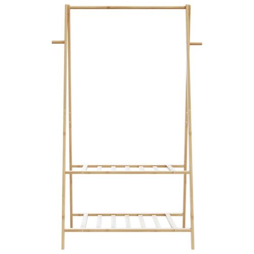 vidaXLL Закачалка за дрехи с рафтове 96x45,5x150,5 cm Бамбук