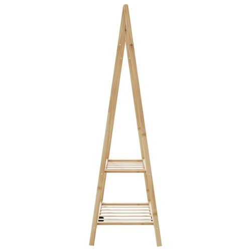 vidaXLL Закачалка за дрехи с рафтове 96x45,5x150,5 cm Бамбук