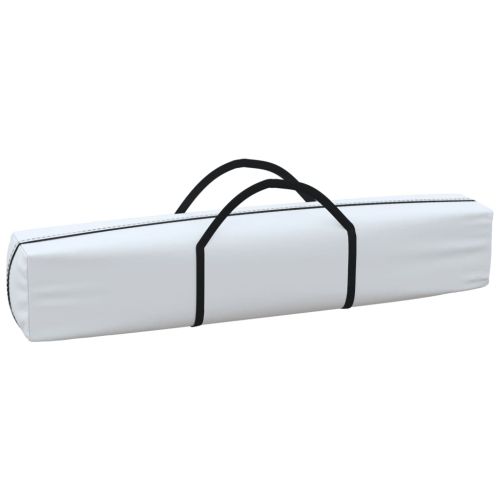 Сгъваема парти палатка със странични стени, бяла, 2x2 м